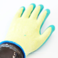 10 Gauge 2 Yarns Green Cheap Latex Coated Work Gloves